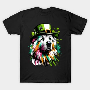 Caucasian Shepherd Dog Celebrates Saint Patrick's Day T-Shirt